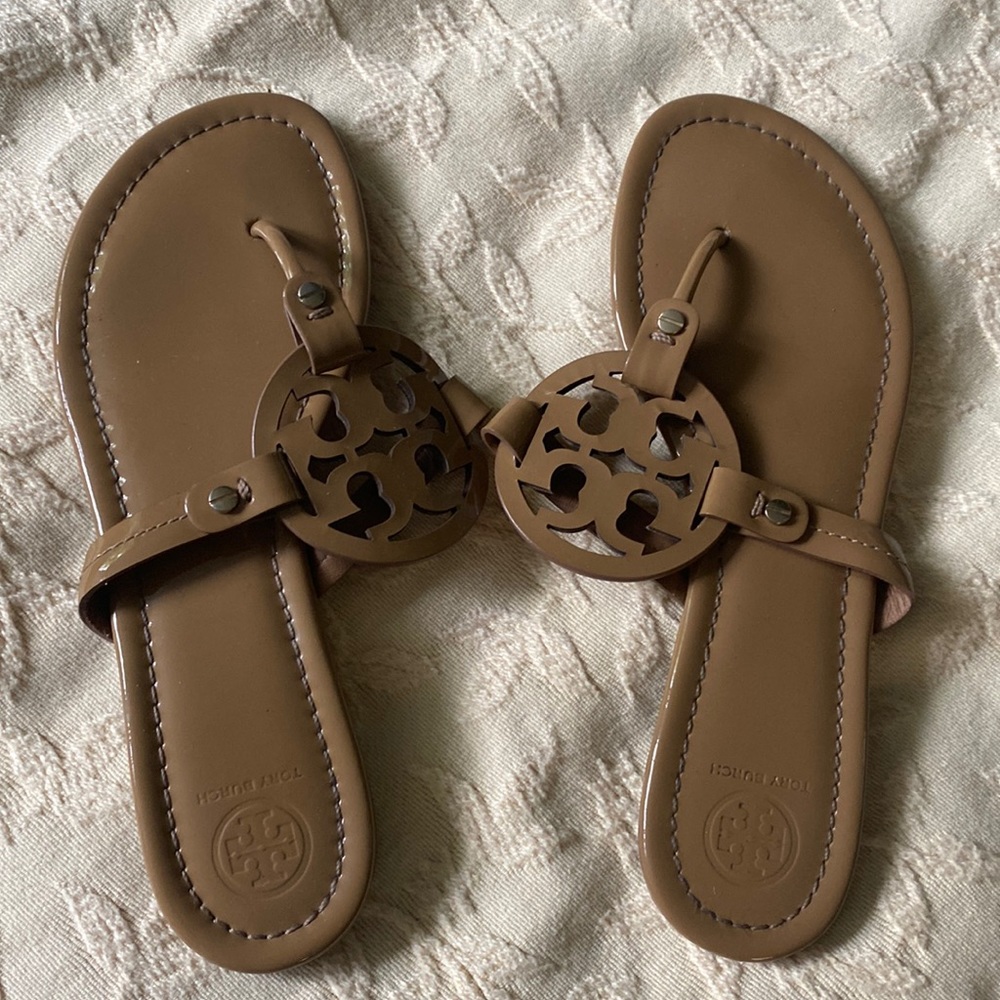 Tory Burch Miller Thong Sandals in Tan